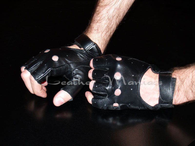 Leather Fingerlose Lederhandschuhe Maniacs -