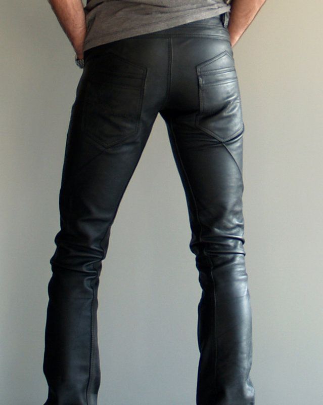 Leather Jeans pants with slim tight fit - Leather Maniacs